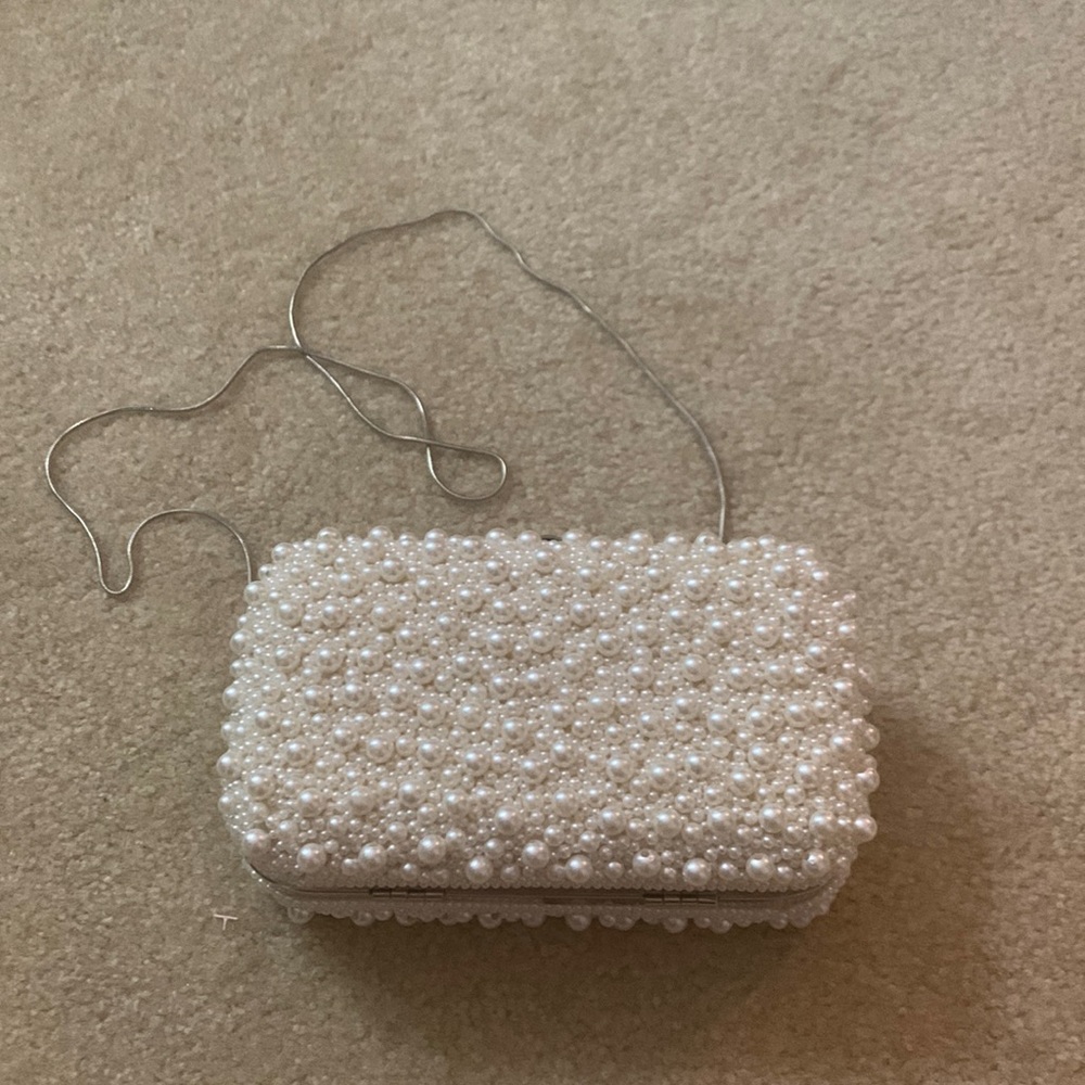 Pearl Beaded Bridal Clutch